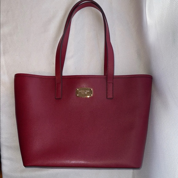 Michael Kors Burgundy Tote Bag - Picture 1 of 6
